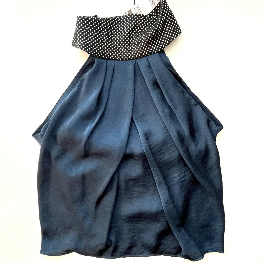 Stile Benetton Navy Sleeveless Silky Blouse, Chic Classy, Size M, NEW Retail $64